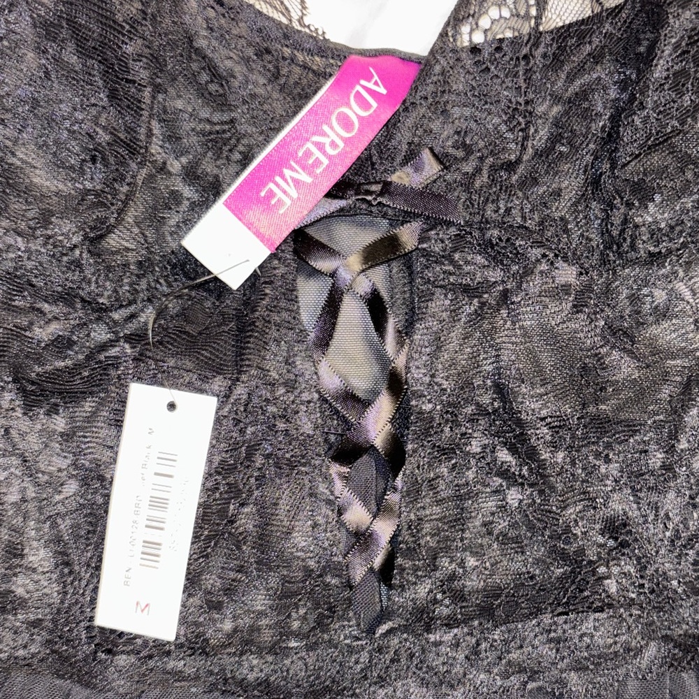 NWT Adore Me Black Lace babydoll top Size M - Picture 4 of 4